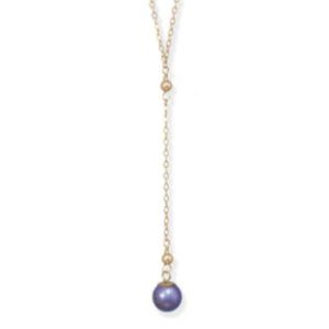 Peacock Pearl Drop Necklace